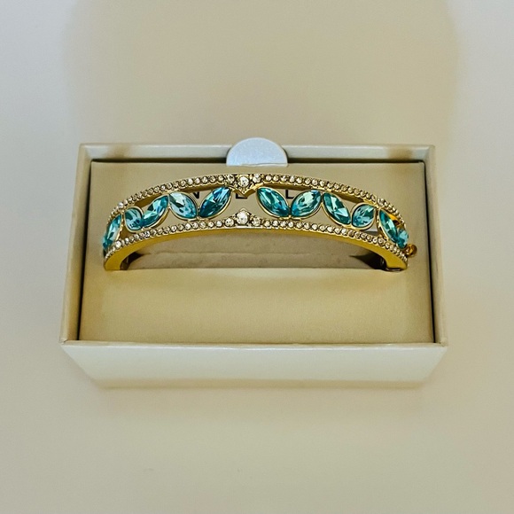 Anne Klein Gold Finish and Turquoise Bracelet - Picture 3 of 7